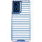 Blue and White Stripes Moto G 5G (2024) Clear Case
